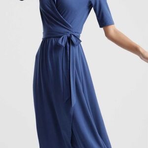 Quince Classic Navy Midi Dress
